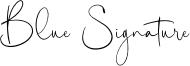 Blue Signature Font
