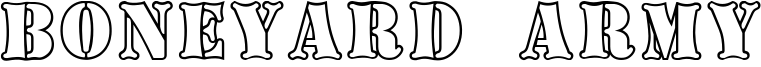 Boneyard Army Font
