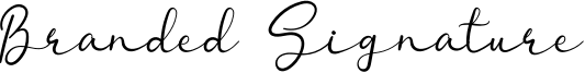 Branded Signature Font