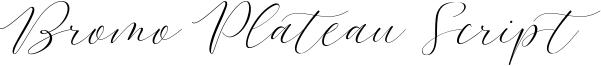 Bromo Plateau Script Font