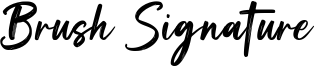 Brush Signature Font