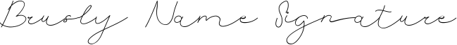 Brusly Name Signature Font