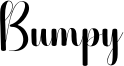 Bumpy Font