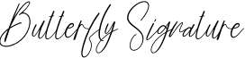 Butterfly Signature Font