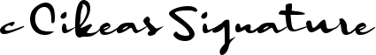 c Cikeas Signature Font