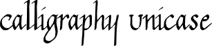Calligraphy Unicase Font