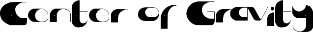 Center of Gravity Font