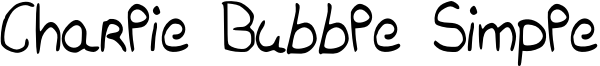 Charlie Bubble Simple Font