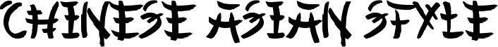 Chinese Asian Style Font