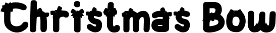Christmas Bow Font