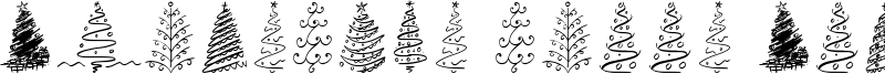 Christmas Trees Celebration Font