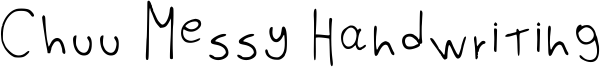 Chuu Messy Handwriting Font