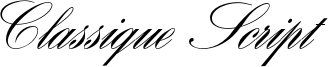 Classique Script Font