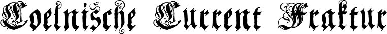 Coelnische Current Fraktur Font