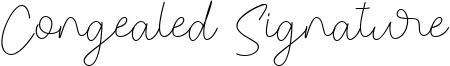 Congealed Signature Font
