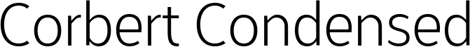 Corbert Condensed Font