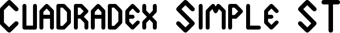 Cuadradex Simple ST Font