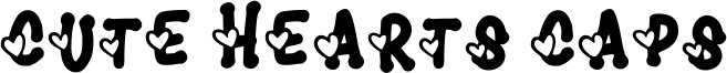 Cute Hearts Caps Font