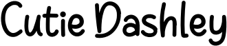Cutie Dashley Font