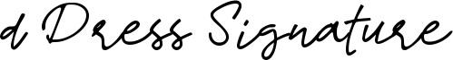 d Dress Signature Font