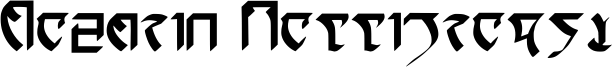 Daedric Calligraphy Font