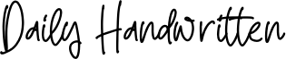 Daily Handwritten Font