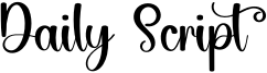 Daily Script Font