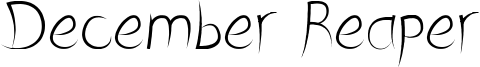 December Reaper Font
