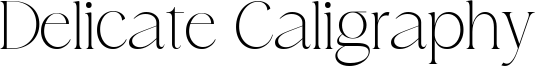 Delicate Caligraphy Font