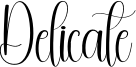 Delicate Font