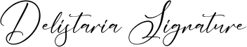 Delistaria Signature Font