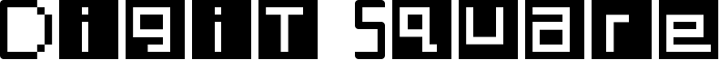 Digit Square Font