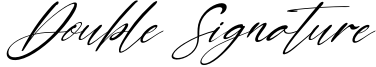 Double Signature Font