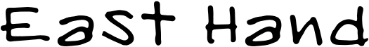 East Hand Font
