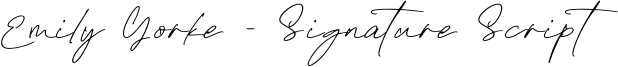 Emily Yorke - Signature Script Font