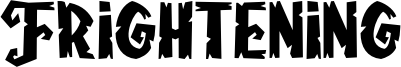 Frightening Font