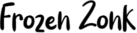 Frozen Zonk Font