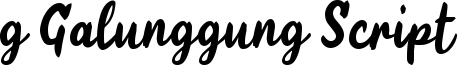 g Galunggung Script Font