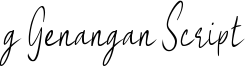 g Genangan Script Font