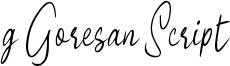 g Goresan Script Font