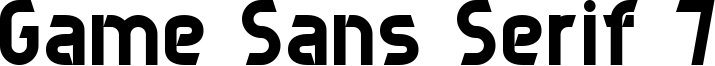 Game Sans Serif 7 Font