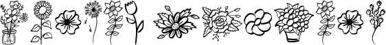 Garden Flowers Font