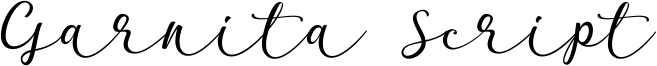 Garnita Script Font