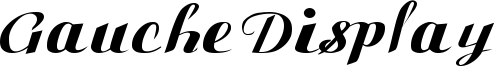 Gauche Display Font
