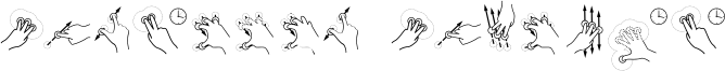 Gesture Glyphs Font
