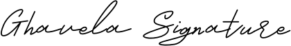 Ghavela Signature Font