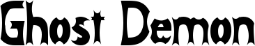 Ghost Demon Font