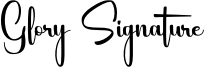 Glory Signature Font