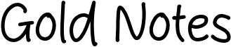 Gold Notes Font