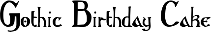 Gothic Birthday Cake Font